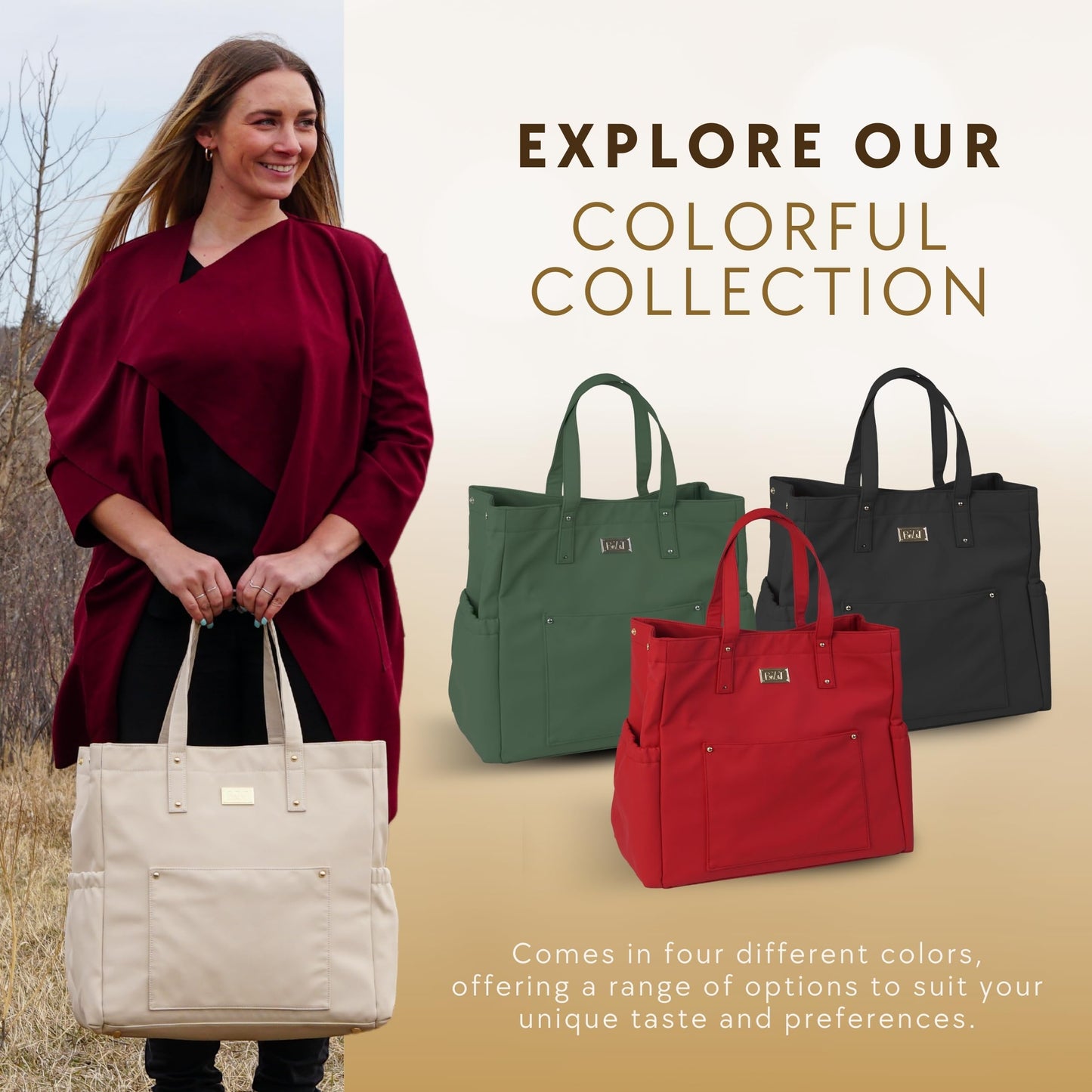 Large Premium Lightweight Spacious Women's Tote| Shoulder Bag| Handbag | Multifunctional| Durable| Sophisticated (Red)